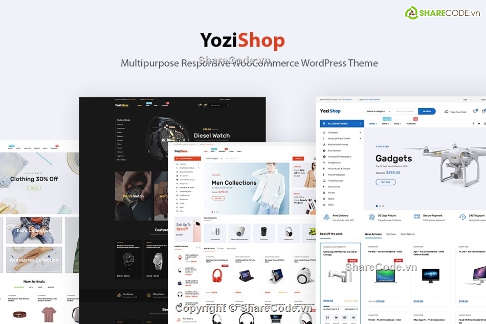 Mẫu web bán hàng,Theme bán hàng WordPress,yozi theme,Yozi - Electronics